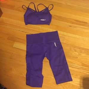 Gymshark Purple Energy Seamless Set.